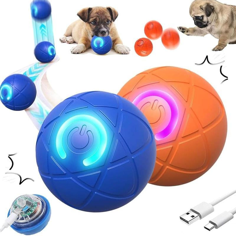 Shaky Ball Toy for Dogs, Vibrating Dog Ball, Shaky Ball Dog Toy, Automatic Moving Dog Toy Ball, Vibrating Ball for Dogs,Automatic Moving Dog Toy Ball for Small Dogs, USB Rechargeable(2.05In)