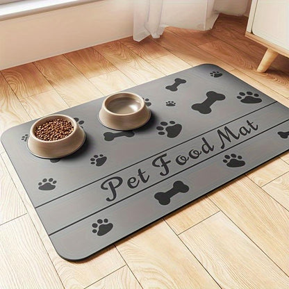 Absorbent Pet Feeding Mat – Waterproof, Quick Dry Dog & Cat Food Pad (11.8"X19.69")