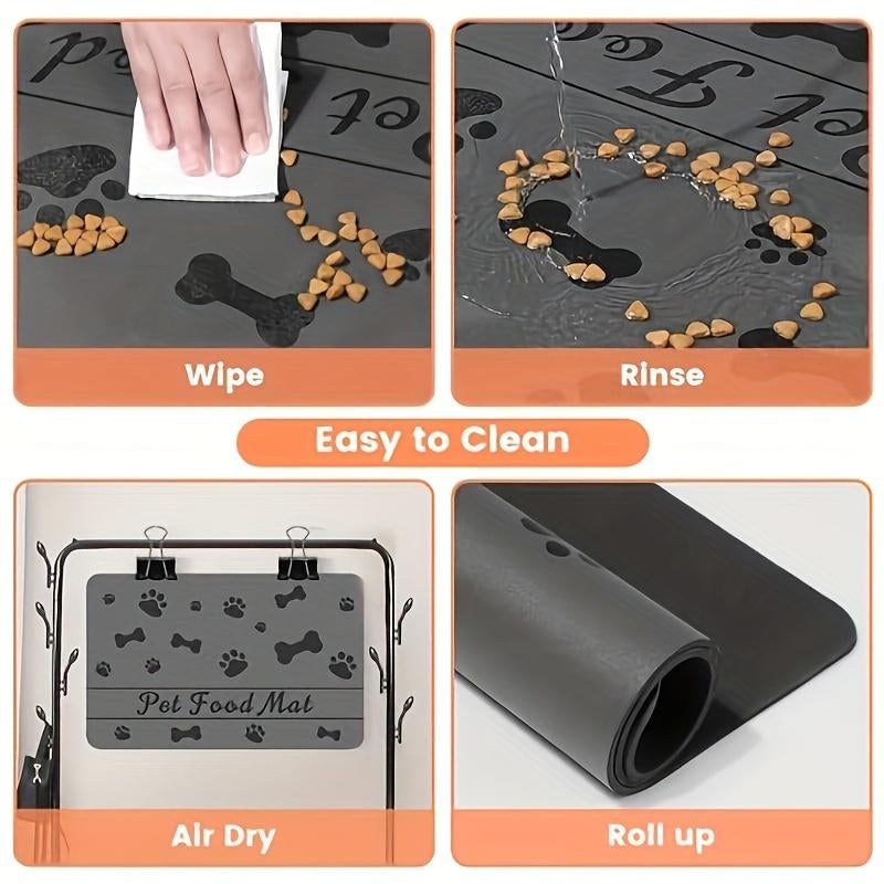Absorbent Pet Feeding Mat – Waterproof, Quick Dry Dog & Cat Food Pad (11.8"X19.69")